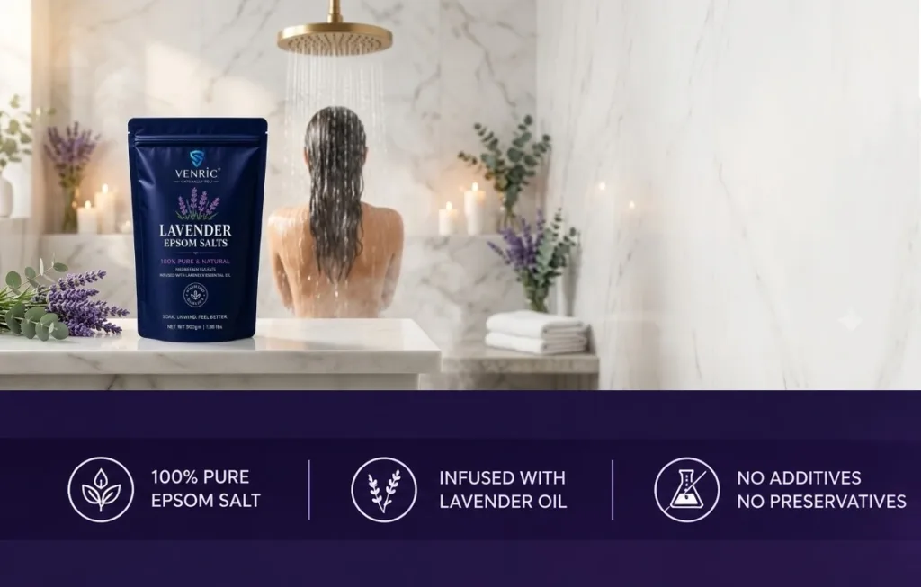 Epsom Salt Lavender Shower Relaxation